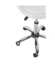 LIVE Tabouret de bureau sur roulettes  Simili blanc