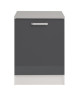 COOK Meuble bas de cuisine 60 cm avec plan de travail inclus  Décor gris