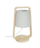 LEGNO Lampe a poser Bois hetre  19x19x32cm  Naturel/Blanc