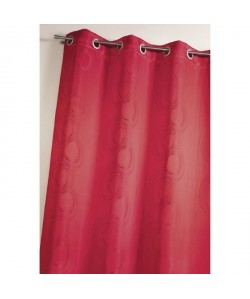 COLIMACON Rideau Jacquard uni Piment 140x260cm