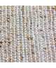 INDIRA Tapis de salon ou chambre en jute et coton  60x90 cm  Naturel