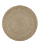 FULL Tapis de salon ou chambre en jute  Ř 70 cm  Naturel