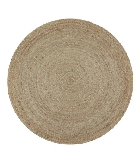 FULL Tapis de salon ou chambre en jute  Ř 70 cm  Naturel