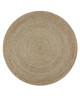 FULL Tapis de salon ou chambre en jute  Ř 90 cm  Naturel