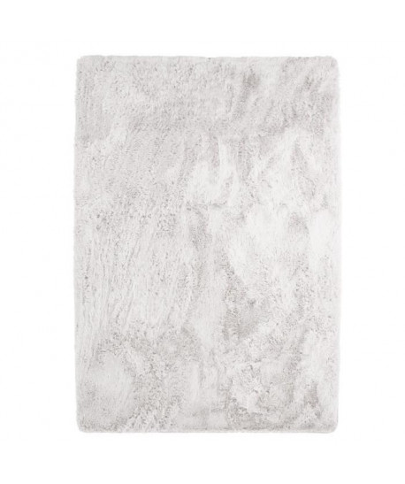 NEO YOGA Tapis de salon ou chambre en microfibre extra doux  120x170 cm  Blanc