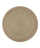 FULL Tapis de salon ou chambre en jute  Ř 120 cm  Naturel