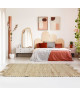 INDIRA Tapis de salon ou chambre en jute et coton  160x230 cm  Naturel