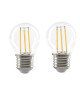 EXPERT LINE Lot de 2 Ampoules LED filament E27 G45 SMD 4 W équivalent a 36 W blanc chaud