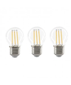 EXPERT LINE Lot de 3 Ampoules LED filament E27 G45 SMD 4 W équivalent a 36 W blanc chaud