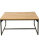 FINLANDEK Table basse carrée TEOLLINEN style industriel décor bois  L 80 x l 80 cm