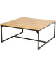 FINLANDEK Table basse carrée TEOLLINEN style industriel décor bois  L 80 x l 80 cm