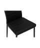 SAM Lot de 4 chaises de salle a manger en simili noir  Style contemporain  L 50 x P 44 cm