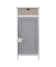 STAR Meuble de rangement de salle de bain en bois Paulownia L 28 cm  Blanc  Beige et gris