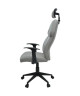 BUZZ Chaise de bureau  Simili et tissu gris  Style urbain  L 63 x P 67 cm