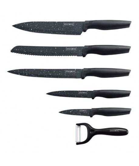 ROYALTY LINE MB5 Set de 5 couteaux avec éplucheur  Marbre