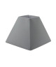 Abatjour forme Pyramide  16 x 16 x H 13 cm  Polycoton  Blanc
