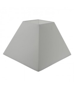 ESSENTIEL Abatjour forme Pyramide  30 x 30 x H 22 cm  Polycoton  Blanc