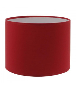 Abatjour forme Cylindre  Ř 29 x H 18 cm  Polycoton  Rouge