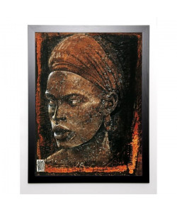 ARIETTI FABIENNE Image encadrée Regard éthiopien 67x87 cm Marron