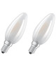 OSRAM Lot de 2 Ampoules LED E14 flamme dépolie 2,8 W équivalent a 25 W blanc chaud