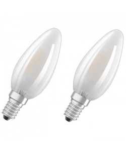 OSRAM Lot de 2 Ampoules LED E14 flamme dépolie 2,8 W équivalent a 25 W blanc chaud