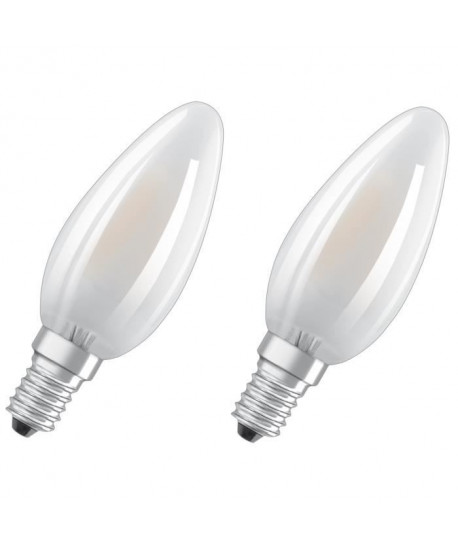 OSRAM Lot de 2 Ampoules LED E14 flamme dépolie 2,8 W équivalent a 25 W blanc chaud