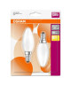 OSRAM Lot de 2 Ampoules LED E14 flamme dépolie 2,8 W équivalent a 25 W blanc chaud