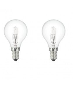 EASYLIGHT Lot de 2 ampoules Éco halogene E14 42 W équivalent a 55 W