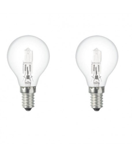 EASYLIGHT Lot de 2 ampoules Éco halogene E14 42 W équivalent a 55 W