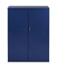 PIERRE HENRY Armoire de bureau JOKER style industriel  Métal bleu nuit nacré  L 43 x H 105 cm