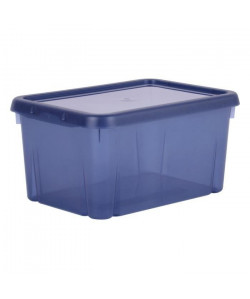 EDA PLASTIQUE Boîte de rangement Funny Box 4 L  Bleu profond acidulé  25,5 x 18 x 12,7 cm