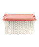 Boîte de rangement en plastique Cocoon City 13L  38,5 x 27,5 x 18,5 cm  Beige et Rose