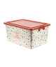 Boîte de rangement en plastique Cocoon City 35L  51,5 x 36,5 x 25 cm  Rose et Blanc