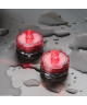 LOTTI Lot de 2 bougies chauffeplat submersibles LED  Ř 3 x H 2,5 cm Lumiere fixe couleur rouge