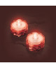 LOTTI Lot de 2 bougies chauffeplat submersibles LED  Ř 3 x H 2,5 cm Lumiere fixe couleur rouge