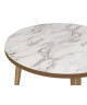 ROCK Table basse ronde scandinave effet marbre  Ř 60 cm