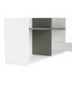 NAGANO Bureau d\'angle contemporain blanc et gris graphite  L 111,9 cm