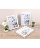 Lot de 3 cadres photo Loft  18x24 cm  MDF  Blanc