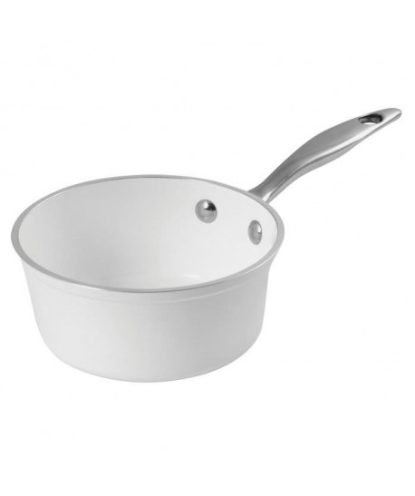 SITRAM Casserole Hegoa  Ř 18 cm  Aluminium forgé  Blanc