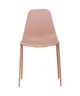 SHIRLEY Lot de 4 chaises de salle a manger  Rose mat  Scandinave  L 45 x P 52 cm