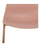 SHIRLEY Lot de 4 chaises de salle a manger  Rose mat  Scandinave  L 45 x P 52 cm