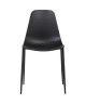 SHIRLEY Chaise de salle a manger  Noir mat  Scandinave  L 45 x P 52 cm