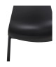 SHIRLEY Chaise de salle a manger  Noir mat  Scandinave  L 45 x P 52 cm