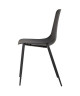 SHIRLEY Chaise de salle a manger  Noir mat  Scandinave  L 45 x P 52 cm