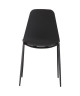 SHIRLEY Chaise de salle a manger  Noir mat  Scandinave  L 45 x P 52 cm