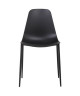 SHIRLEY Lot de 2 chaises de salle a manger  Noir mat  Scandinave  L 45 x P 52 cm