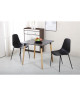 SHIRLEY Lot de 2 chaises de salle a manger  Noir mat  Scandinave  L 45 x P 52 cm