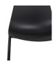 SHIRLEY Lot de 2 chaises de salle a manger  Noir mat  Scandinave  L 45 x P 52 cm