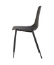 SHIRLEY Lot de 2 chaises de salle a manger  Noir mat  Scandinave  L 45 x P 52 cm