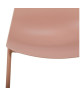 SHIRLEY Chaise de salle a manger  Rose mat  Scandinave  L 45 x P 52 cm